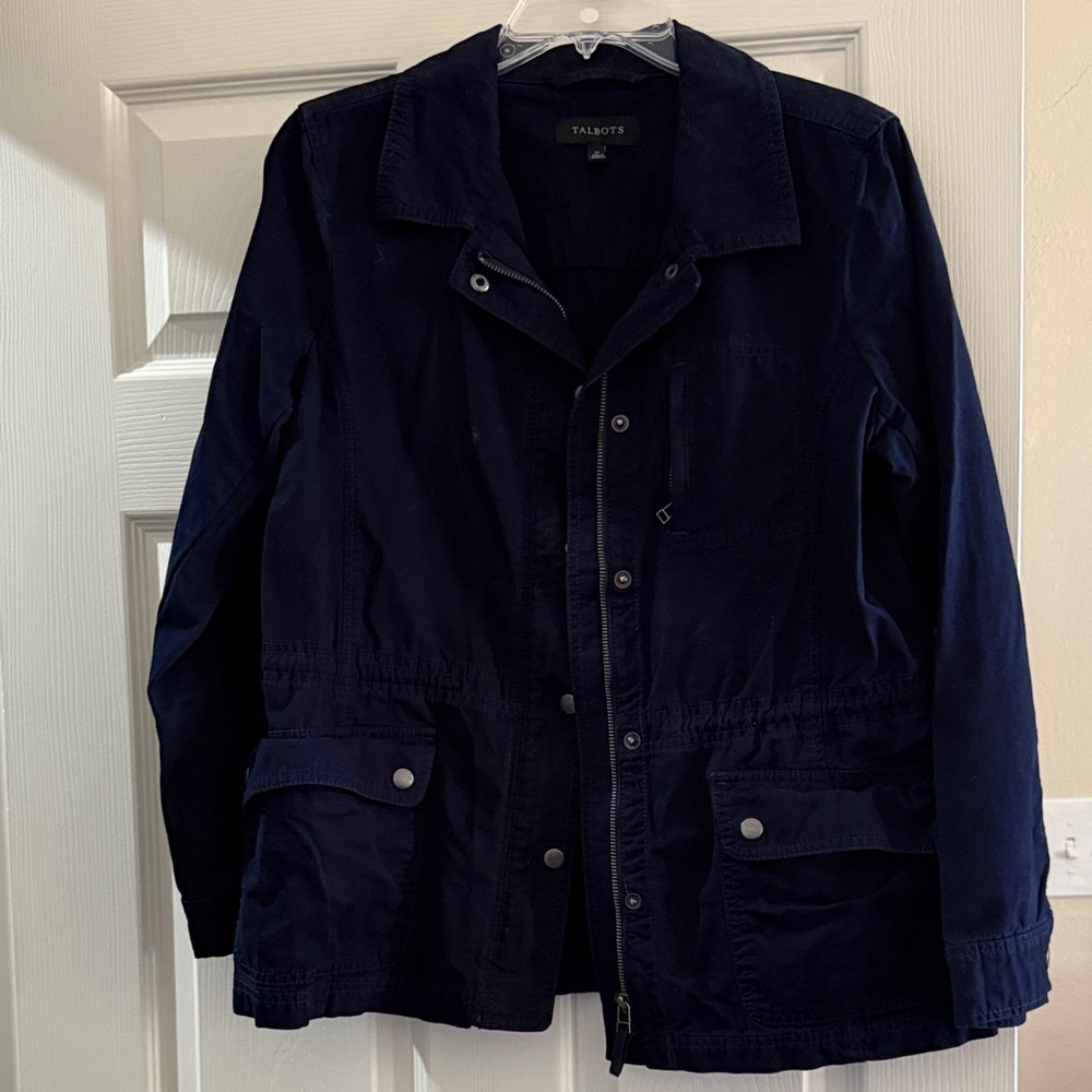 Talbots Navy Lightweight Spring Jacket - image 1